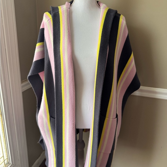 Free People Jackets & Blazers - Free People All I Need Chic Hooded Poncho with Stripes